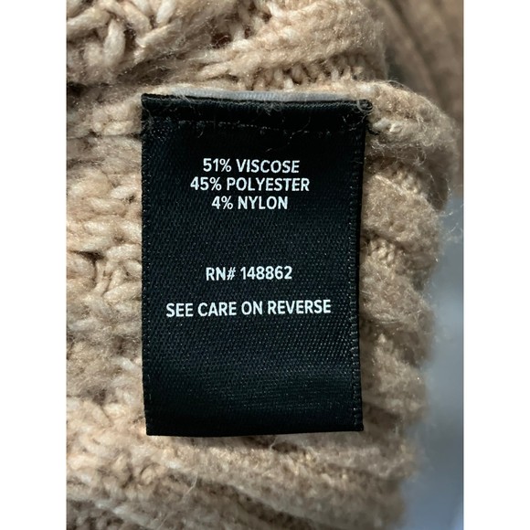 Torrid Chunky Knit Women’s Size 1 Short Sleeve Tan Pullover Sweater - Picture 4 of 9